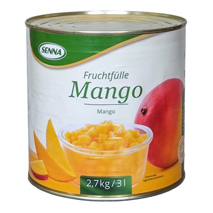 Ovocná náplň s kusy ovoce 70% Senna (mango) 2,7 kg/plechovka