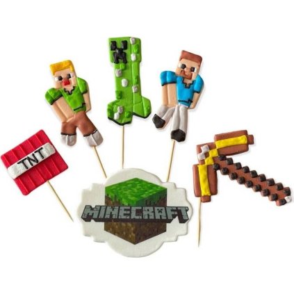 Cukrová figurka zápich do dortu Minecraft - K Decor  | Skvělé pro Váš domácí dort