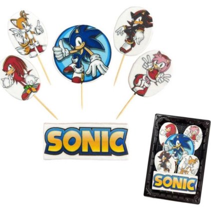 Cukrová figurka zápich ježek Sonic - K Decor  | Skvělé pro Váš domácí dort