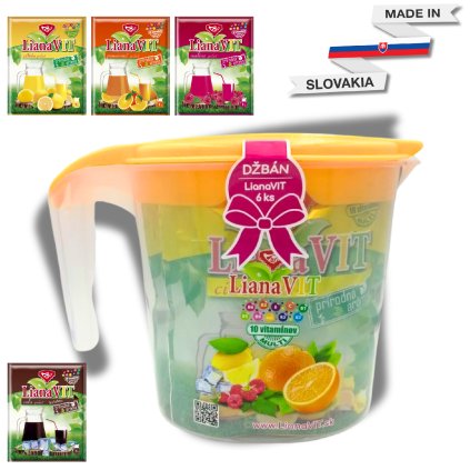 Vitamínové nápoje LianaVIT se džbánem 6 x 75g