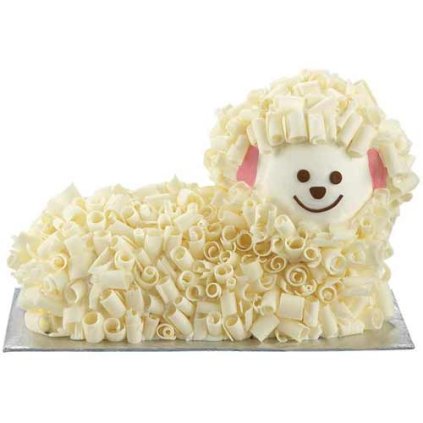 candy curls lamb cake