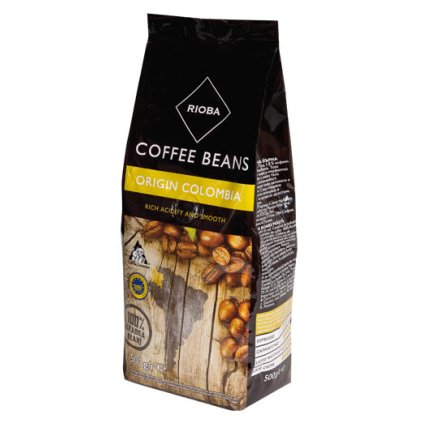 RIOBA Columbia 100% Arabica káva zrno 500 g