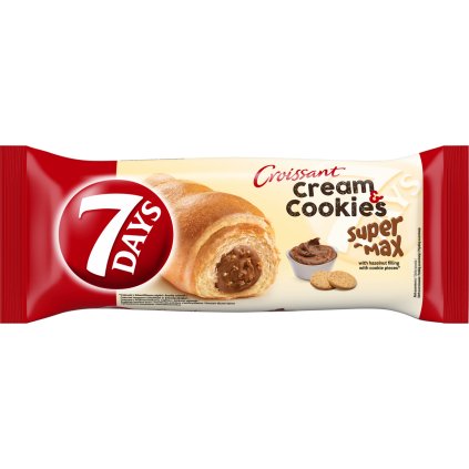 7DAYS Croissant Super Max Cream & Cookies oříšek & sušenky 110 g