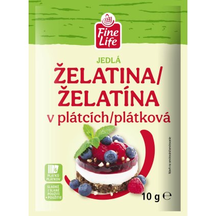 Fine Life Želatina plátky 10 g