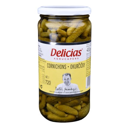 Delicias Okurky Cornichons 720 g