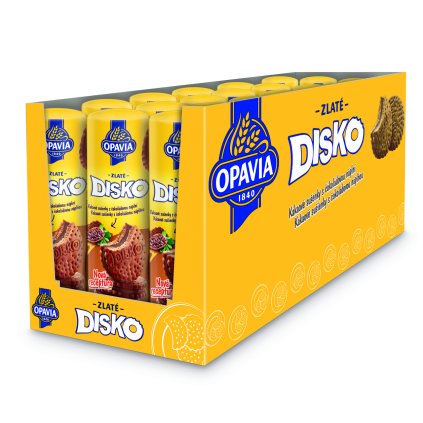 OPAVIA Zlaté Disko kakaové sušenky čokoládová náplň 169 g