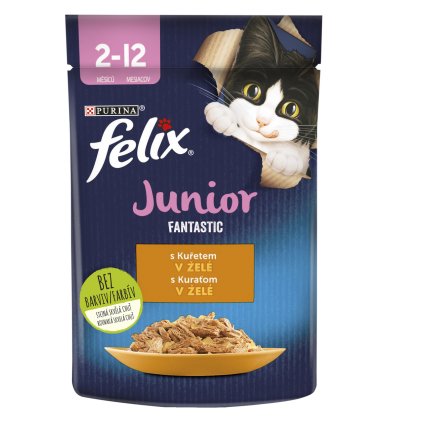 felix Fantastic Junior Kapsička pro kočky kuře 26 x 85 g | Multipack - cena za 1ks (85g)
