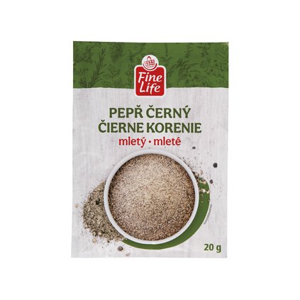 Fine Life Pepř černý mletý 5 x 20 g