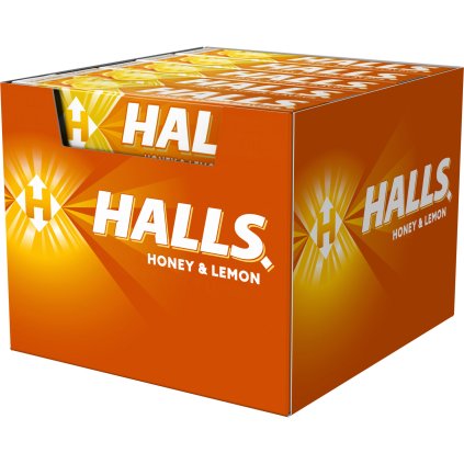 HALLS Honey & Lemon Bonbóny s medem a příchutí citronu 33,5 g