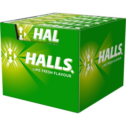 HALLS Lime Flavour Bonbóny limetkové s vitamínem C - 33,5 g