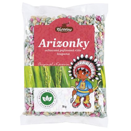 Kávoviny Arizonky ochucená pufovaná 60g (barevné burizony)
