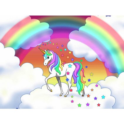 rainbow unicorn clouds and stars crista forest