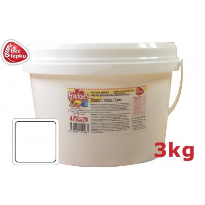 Potahovací hmota 3 Kg bílá - Kelmy  | Skvělé pro Váš domácí dort