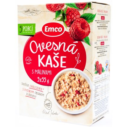 Emco Kaše ovesná s malinami 275 g (5 sáčků)