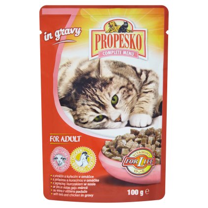 PROPESKO Kapsa jehně a kuře pro kočky 24 x 100 g