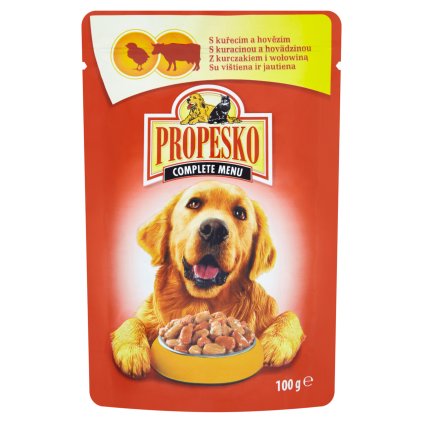 PROPESKO Kapsa hovězí a kuře pro psy 24 x 100 g