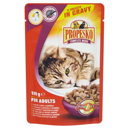 PROPESKO Kapsa kuře a játra pro kočky 24 x 100 g