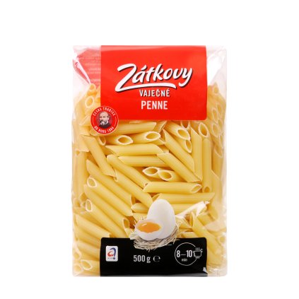 Zátkovy těstoviny Penne vaječné 500 g