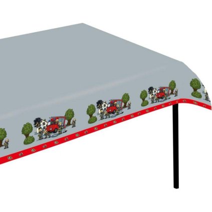 Plastový ubrus hasiči 180x120cm - tib  | Cukrářské potřeby