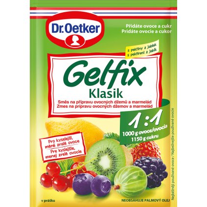 Dr. Oetker Gelfix Klasik 1:1 Směs na přípravu džemů a marmelád 10 x 20 g