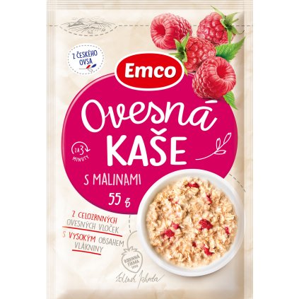 Emco Ovesná kaše malina 55 g