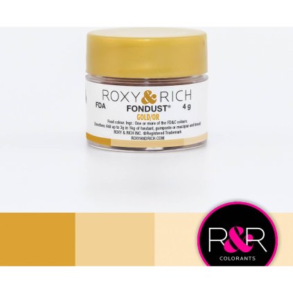 Prachová barva 4g zlatá - Roxy and Rich  | Skvělé pro Váš domácí dort