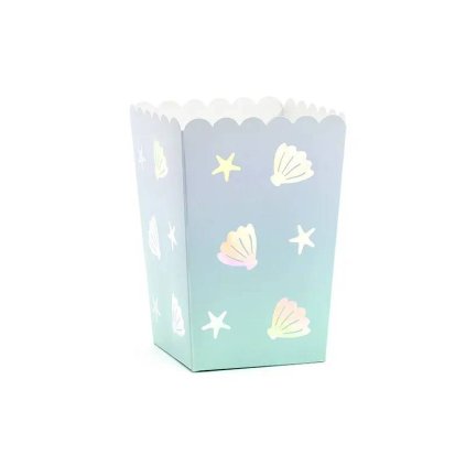 PartyDeco Krabice na popcorn Mořský svět (6 ks) ♡