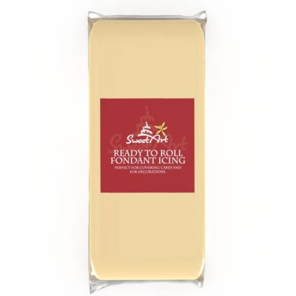 SweetArt potahovací a modelovací hmota vanilková Ivory (1 kg) ▹