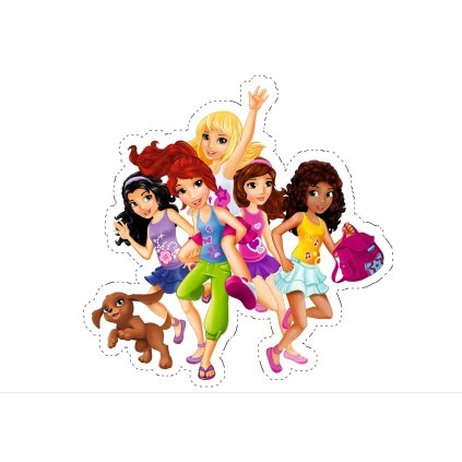 Jedlý papír  LEGO FRIENDS (● velikost formát A4 (25x20cm) ☝, ● materiál FONDÁNOVÝ DECORLIST ✴️)