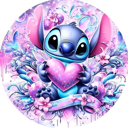 Jedlý papír LILO A STITCH (● velikost 3,9cm (30 ks / A4) ☝, ● materiál FONDÁNOVÝ DECORLIST ✴️)