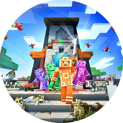 Jedlý papír, hra Minecraft (● velikost 3,9cm (30 ks / A4) ☝, ● materiál FONDÁNOVÝ DECORLIST ✴️)