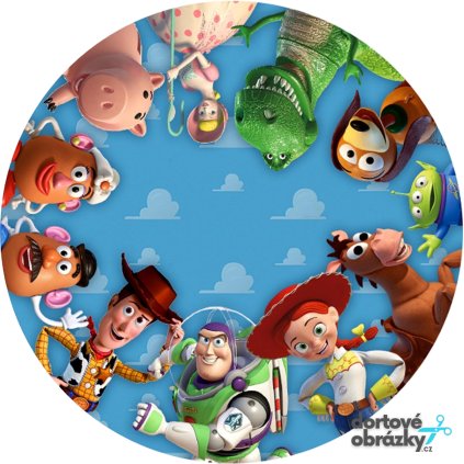 Jedlý papír  TOY STORY - PŘÍBĚH HRAČEK (● velikost průměr 20 cm ☝, ● materiál FONDÁNOVÝ DECORLIST ✴️)
