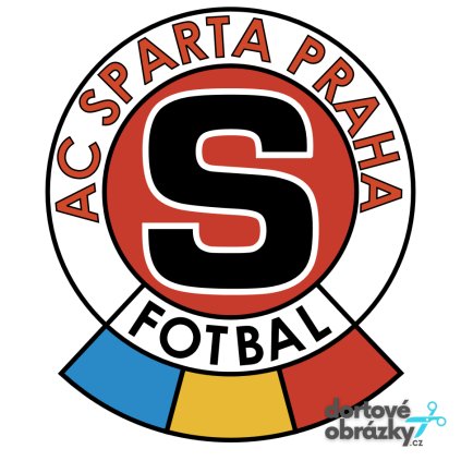 Jedlý papír  SPARTA PRAHA (● velikost průměr 20 cm ☝, ● materiál FONDÁNOVÝ DECORLIST ✴️)