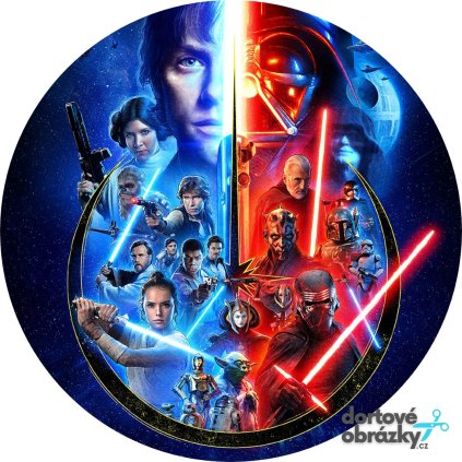 Jedlý papír  STAR WARS (● velikost průměr 20 cm ☝, ● materiál FONDÁNOVÝ DECORLIST ✴️)