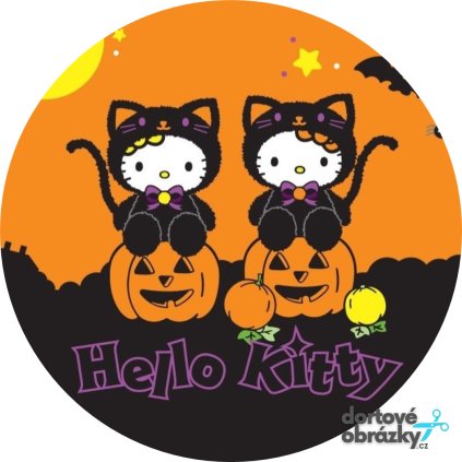Jedlý papír  HELLO KITTY (● velikost průměr 20 cm ☝, ● materiál FONDÁNOVÝ DECORLIST ✴️)