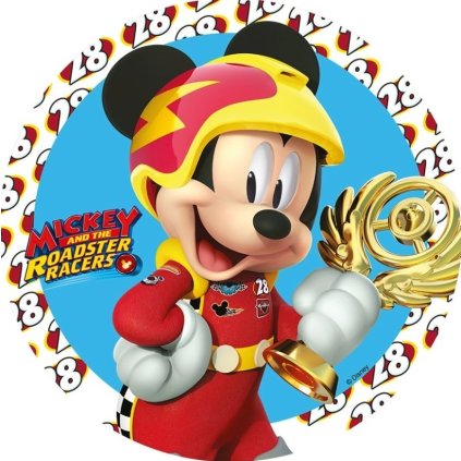Jedlý papír  MICKEY MOUSE - ZÁVODNÍK