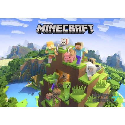 Jedlý papír  MINECRAFT (● velikost formát A4 (25x20cm) ☝, ● materiál FONDÁNOVÝ DECORLIST ✴️)