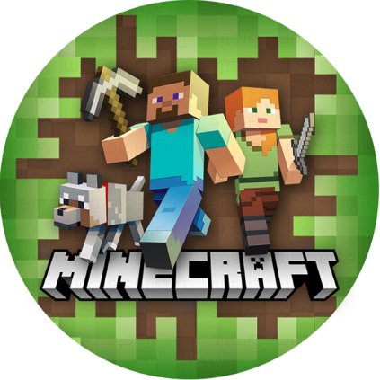 Jedlý papír  MINECRAFT STEVE A ALEX