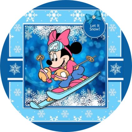 Jedlý papír  MINNIE - NA LYŽÍCH