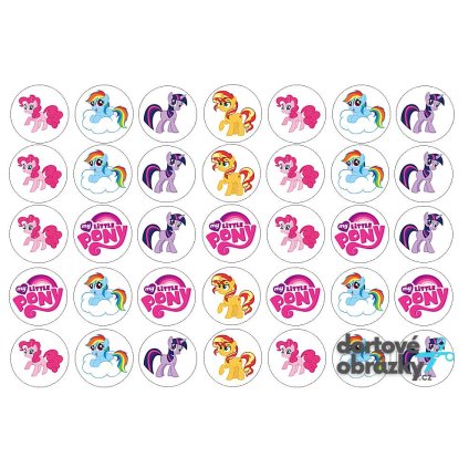 Jedlý papír  MŮJ MALÝ PONY (● materiál FONDÁNOVÝ DECORLIST ✴️)