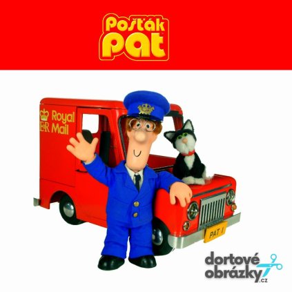 Jedlý papír  POŠŤÁK PAT (● velikost průměr 20 cm ☝, ● materiál FONDÁNOVÝ DECORLIST ✴️)
