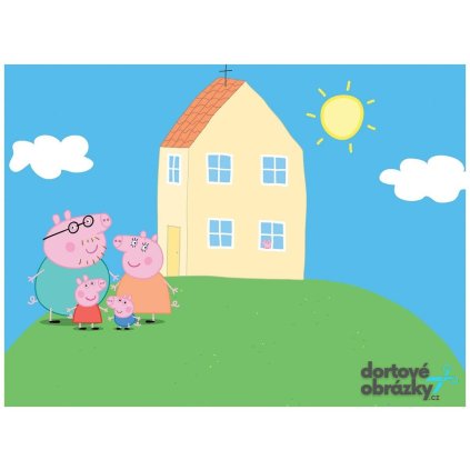 Jedlý papír  PRASÁTKO PEPPA (● velikost formát A4 (25x20cm) ☝, ● materiál FONDÁNOVÝ DECORLIST ✴️)