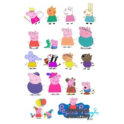 Jedlý papír  PRASÁTKO PEPPA (● velikost formát A4 (25x20cm) ☝, ● materiál FONDÁNOVÝ DECORLIST ✴️)