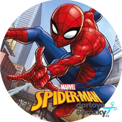 Jedlý papír  SPIDERMAN (● velikost průměr 20 cm ☝, ● materiál FONDÁNOVÝ DECORLIST ✴️)