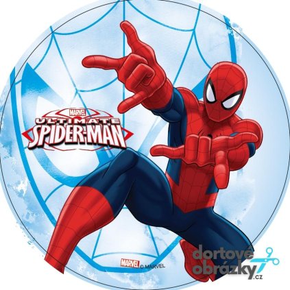 Jedlý papír  SPIDERMAN (● velikost průměr 20 cm ☝, ● materiál FONDÁNOVÝ DECORLIST ✴️)