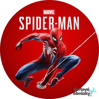 Jedlý papír  SPIDERMAN (● velikost průměr 20 cm ☝, ● materiál FONDÁNOVÝ DECORLIST ✴️)