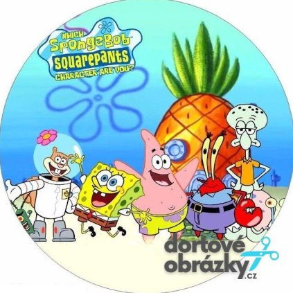 Jedlý papír  SPONGEBOB (● velikost průměr 20 cm ☝, ● materiál FONDÁNOVÝ DECORLIST ✴️)