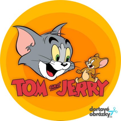 Jedlý papír  TOM A JERRY (● velikost průměr 20 cm ☝, ● materiál FONDÁNOVÝ DECORLIST ✴️)