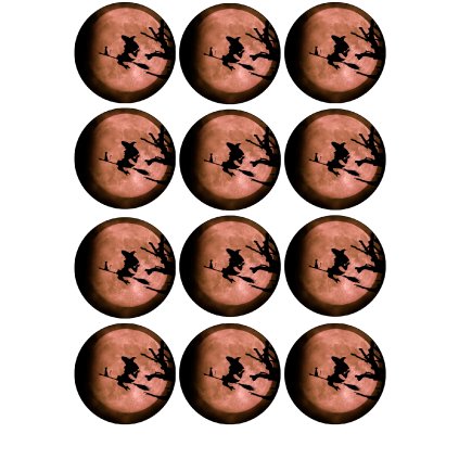 Jedlý papír Halloween cupcakes