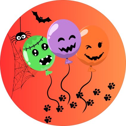 Jedlý papír Halloween balonky